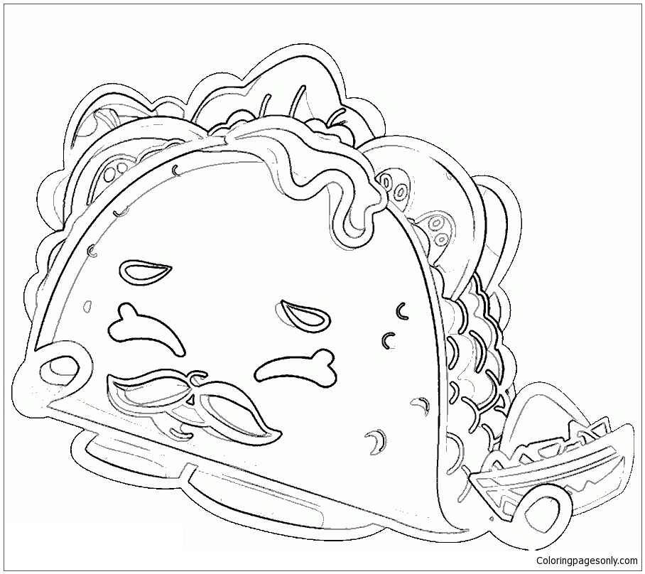 coloring pages of tacos