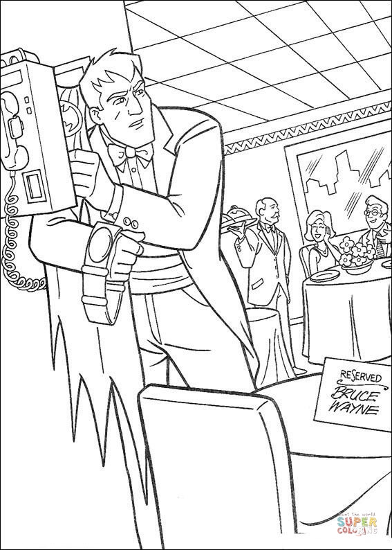 Taking Batman's Costume From Batman Coloring Pages