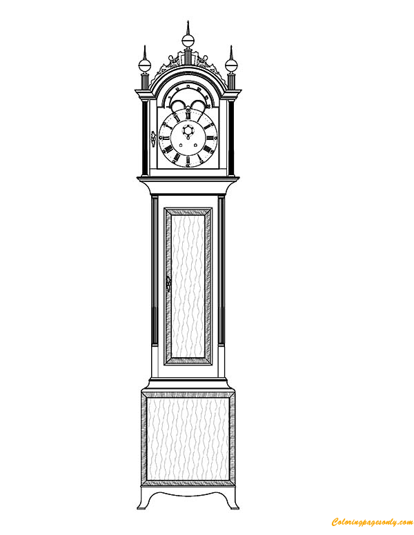 Tall Case Standuhr Malvorlagen