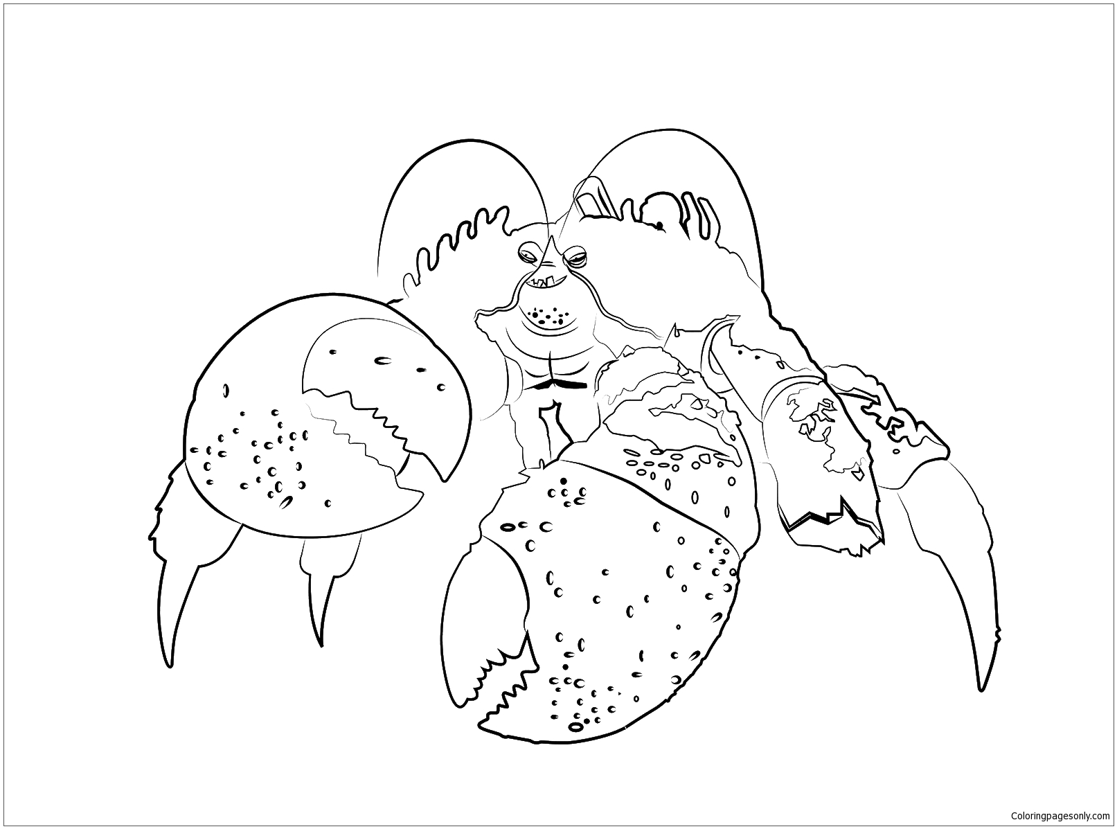 Download Tamatoa A Giant Coconut Crab Coloring Pages Cartoons Coloring Pages Coloring Pages For Kids And Adults