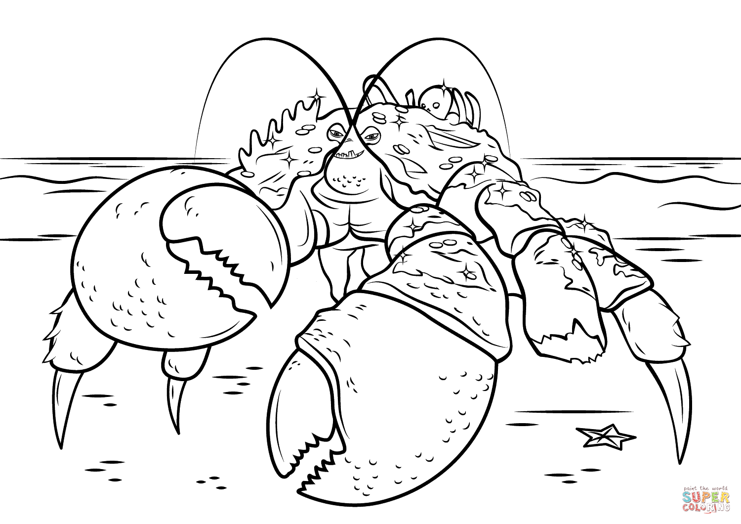Tamatoa Coconut Crab from Moana from Moana Coloring Pages
