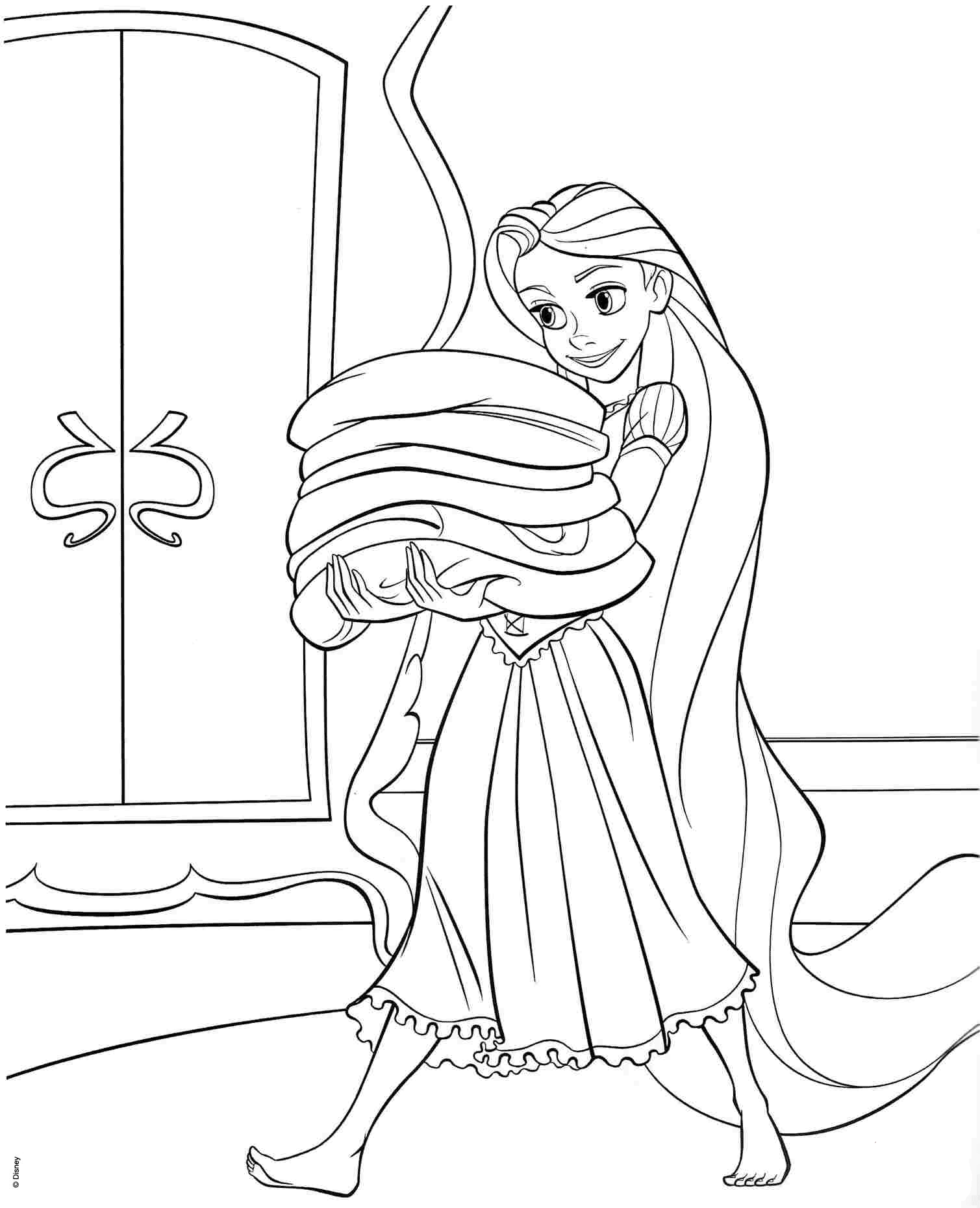 Tangled Rapunzel Coloring Page