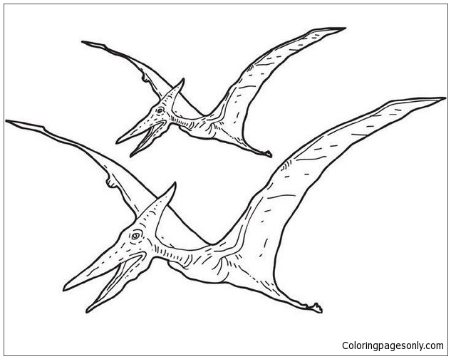 Tarbosaurus Pterosaur Coloring Pages