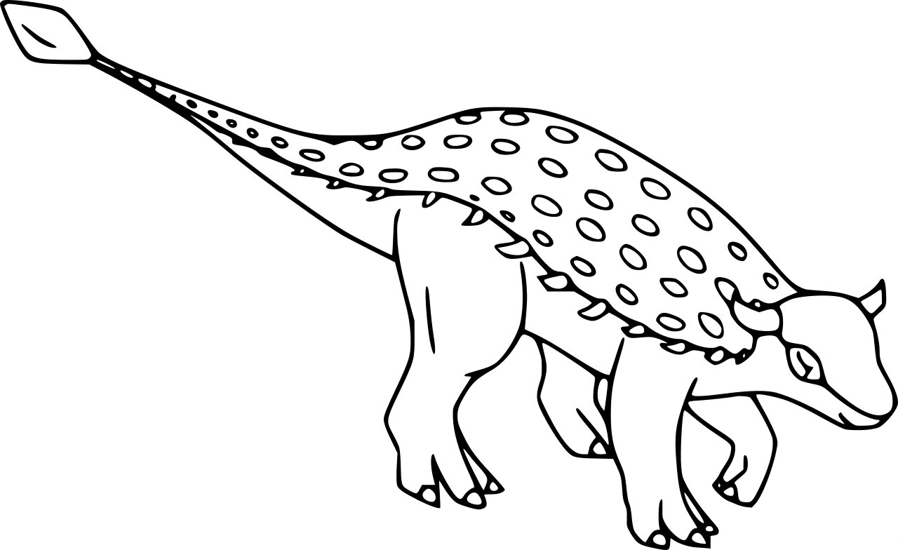 Tarchia is one of the largest Ankylosaurid Dinosaur Coloring Page