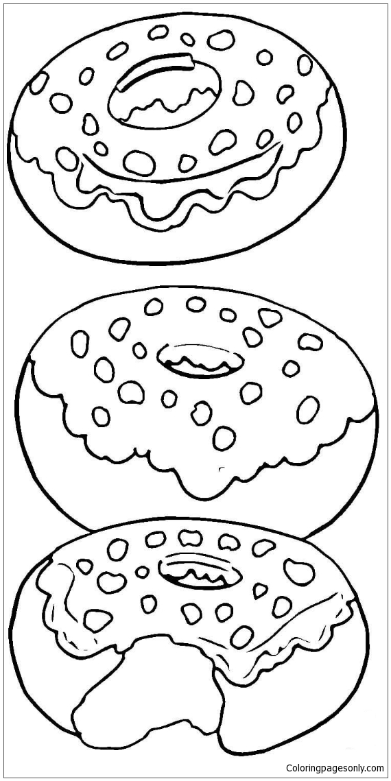 Tasty Donuts Coloring Pages