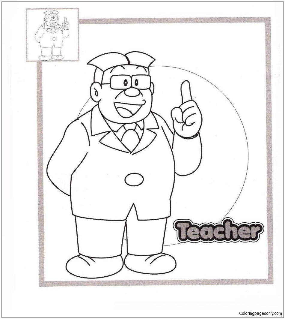 Professeur de Nobita et son ami de Doraemon