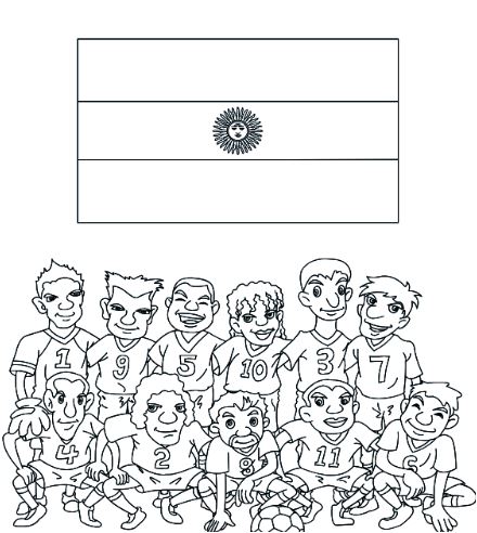 Team of Argentina Coloring Pages
