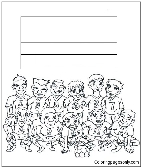 Team of Colombia Coloring Page