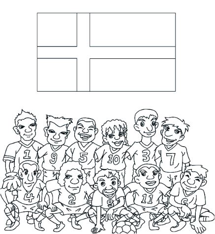 Team of Denmark Coloring Pages