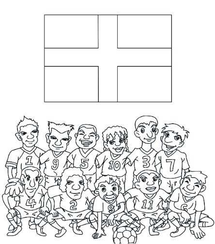 Team of England Coloring Pages