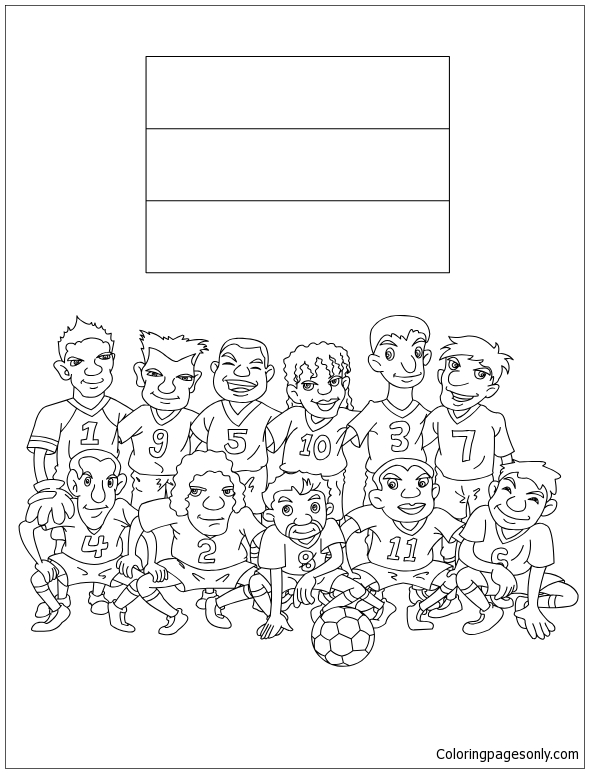 Team of Germany Coloring Page