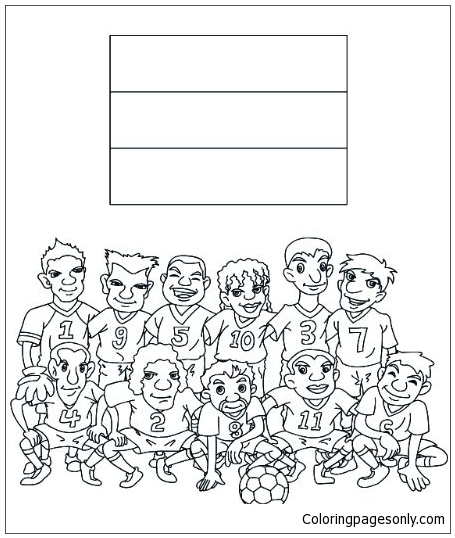 Team of Russia Coloring Page
