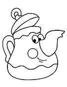 Teapot For Little Children Shopkins Coloring Pages