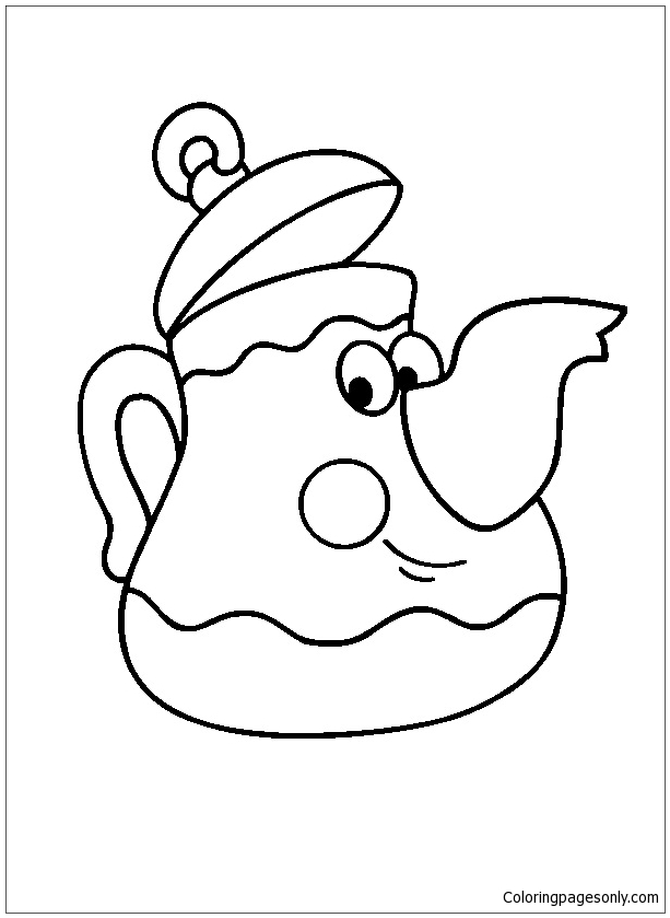 Teapot For Little Children Shopkins Coloring Pages