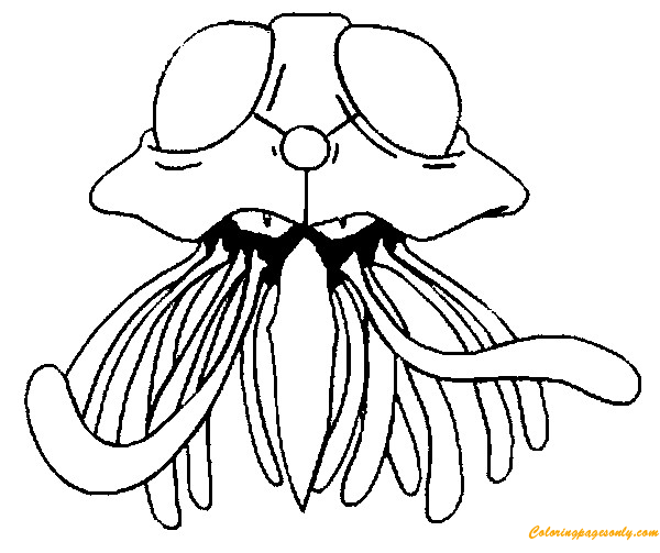 Tentacruel Pokemon Coloring Pages - Cartoons Coloring Pages - Coloring