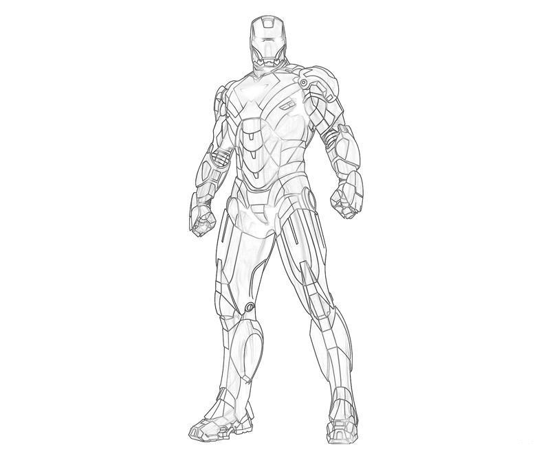 The Avengers Iron Man Coloring Page