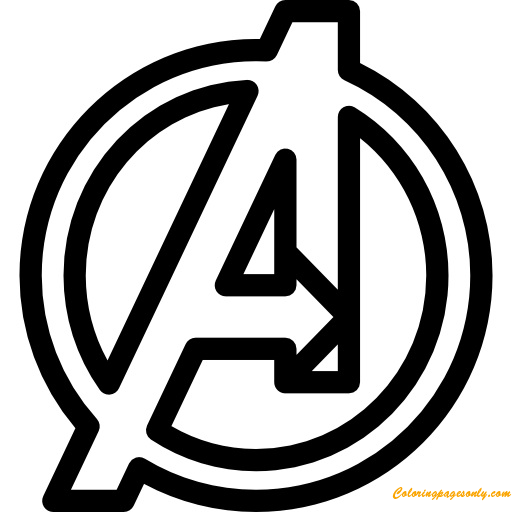 Kleurplaat Avengers Symbool