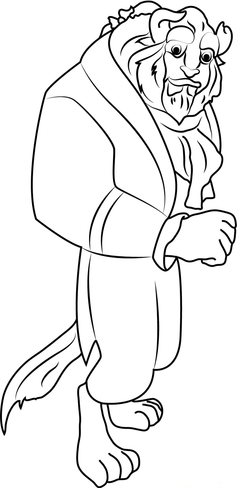 The Beast Gentlement Coloring Page