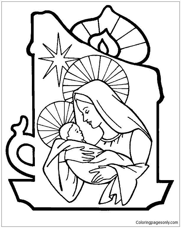 The Candle of Hope Coloring Pages