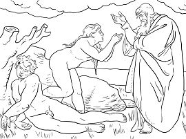 The Creation of Eve Coloring Page