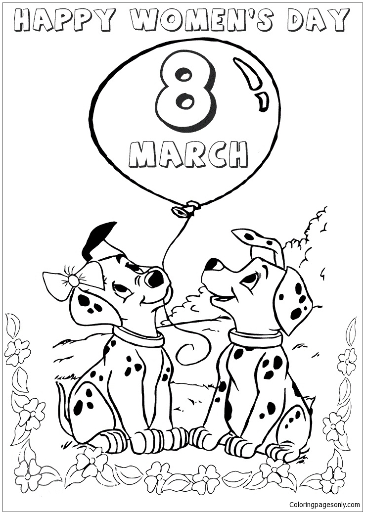 Die Dalmatiner feiern den Tag von Puppy