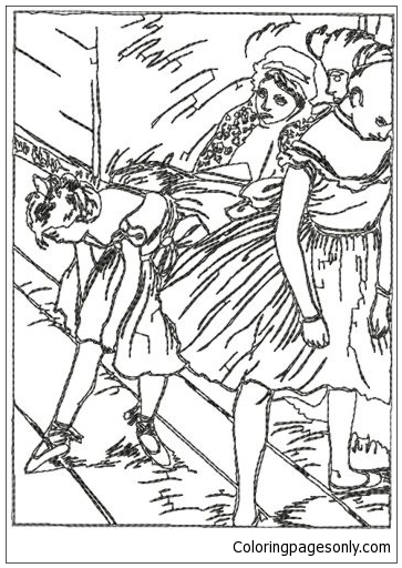 The Dancing Class by Edgar Degas Coloring Pages