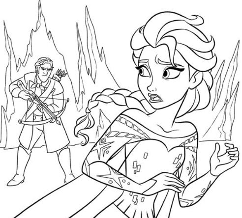 The Guard Corners Elsa Coloring Pages