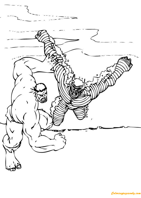 The Hulk vs Abomination Coloring Pages