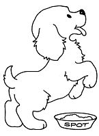 The Hungry Pup Coloring Pages