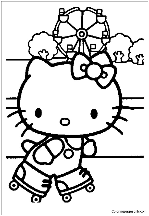 The Kitty At School Coloring Pages