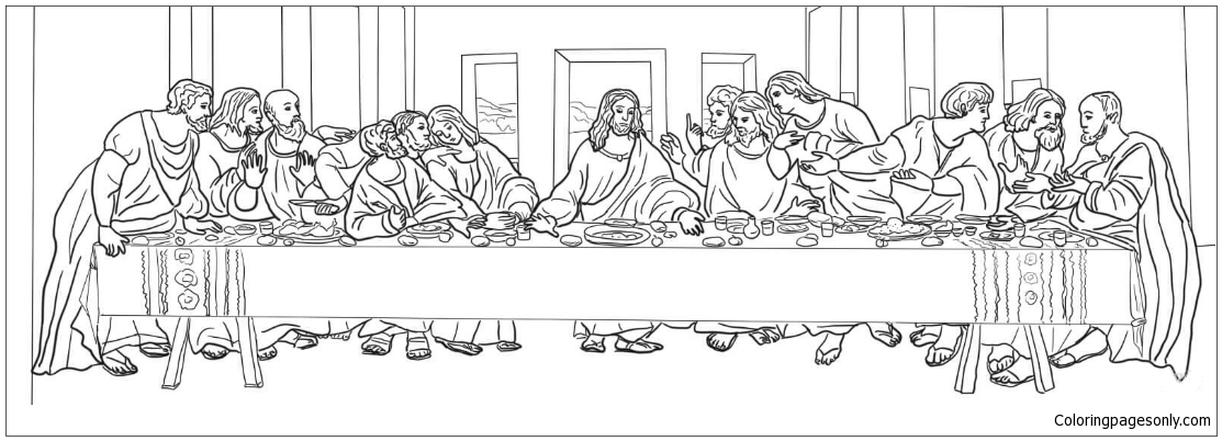 Last Supper Coloring Pages