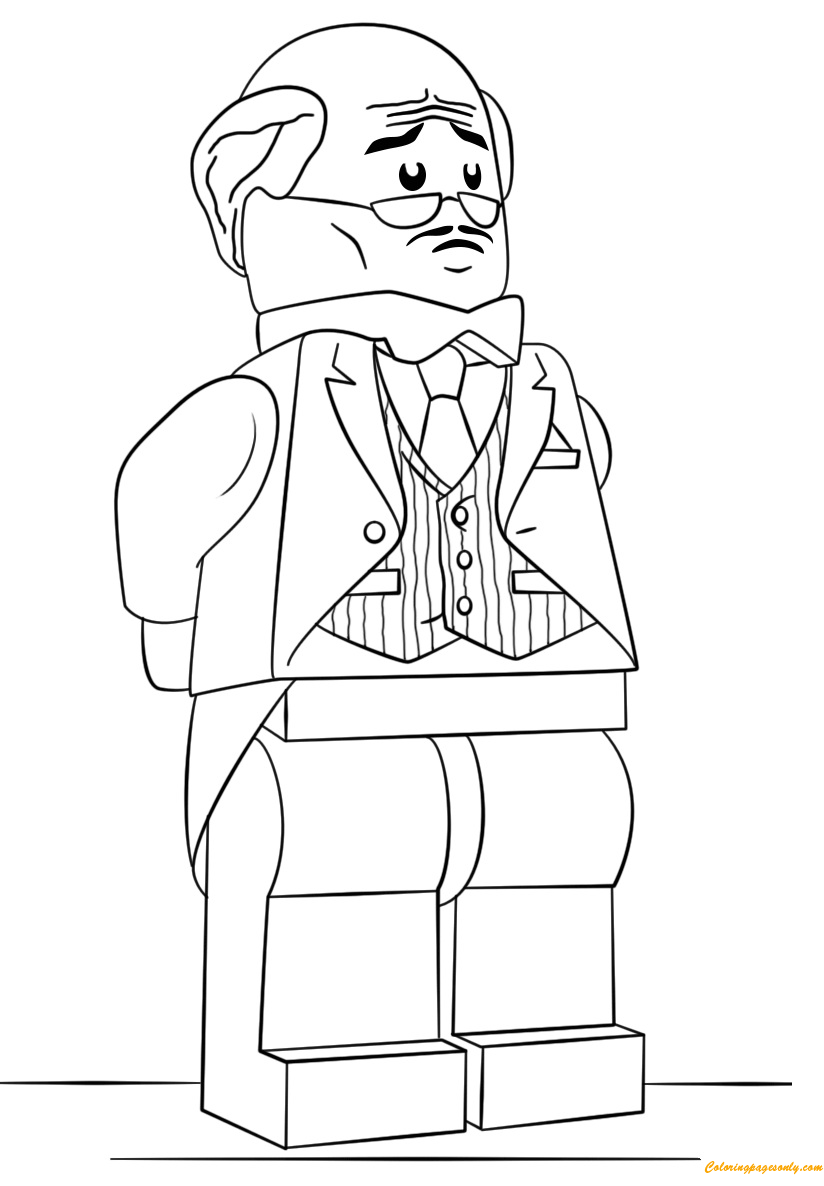 The Lego Batman Movie Alfred Pennyworth Coloring Pages