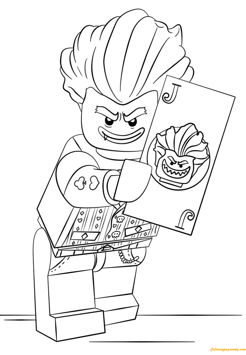 The Lego Batman Movie Arkham Asylum Joker Coloring Page Free