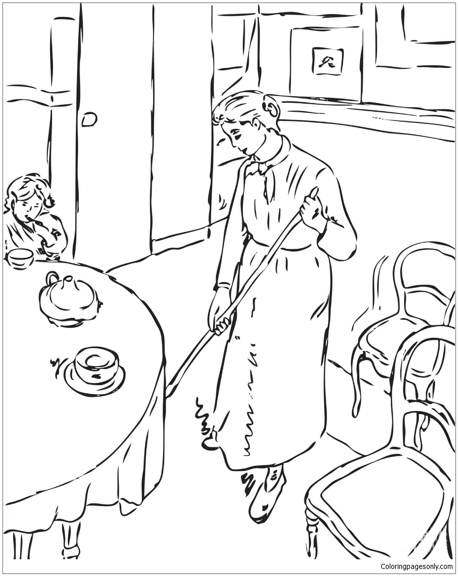 La piccola cameriera di campagna di Camille Pissarro from Famous Paintings