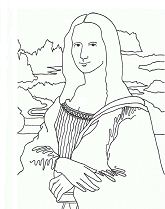 The Mona Lisa Coloring Pages