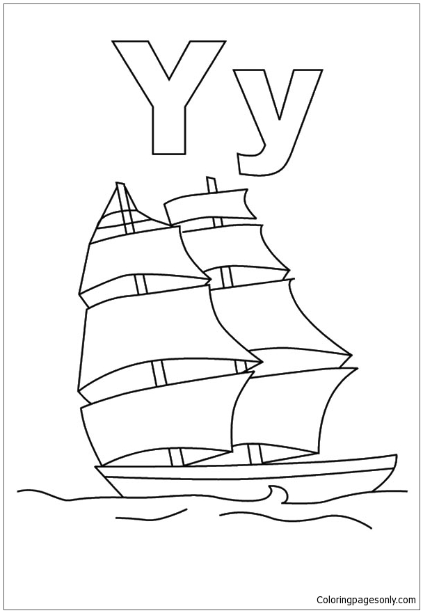 The Sail A Yacht Coloring Page