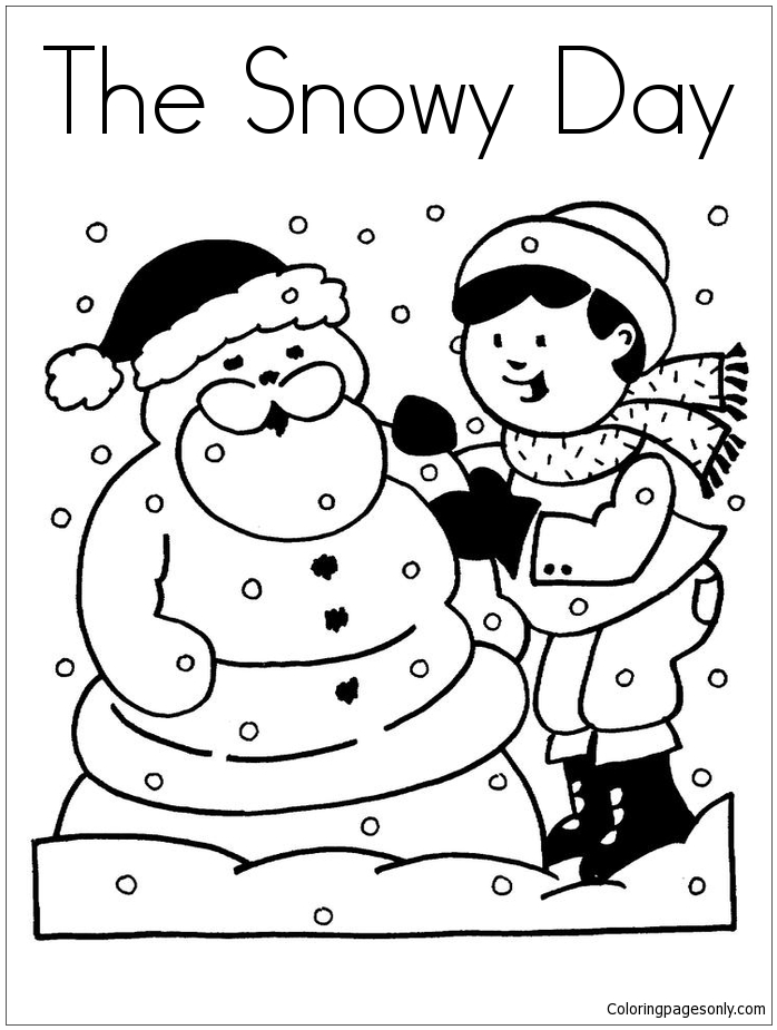 The Snowy Day Coloring Pages