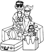 The Summer Vacation Coloring Page