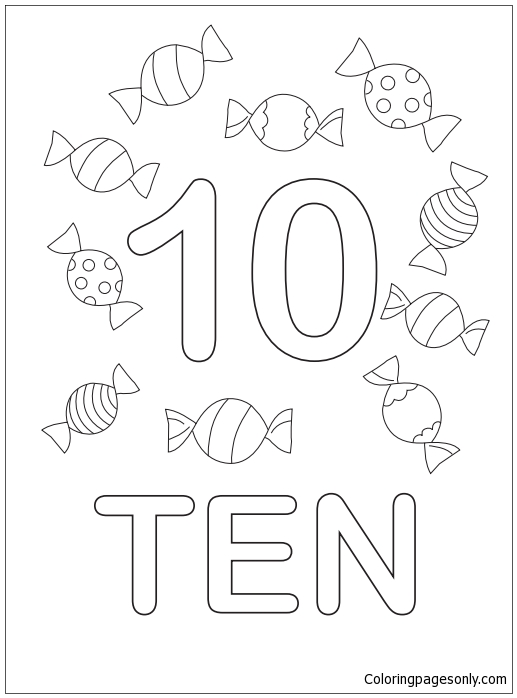 ten coloring pages