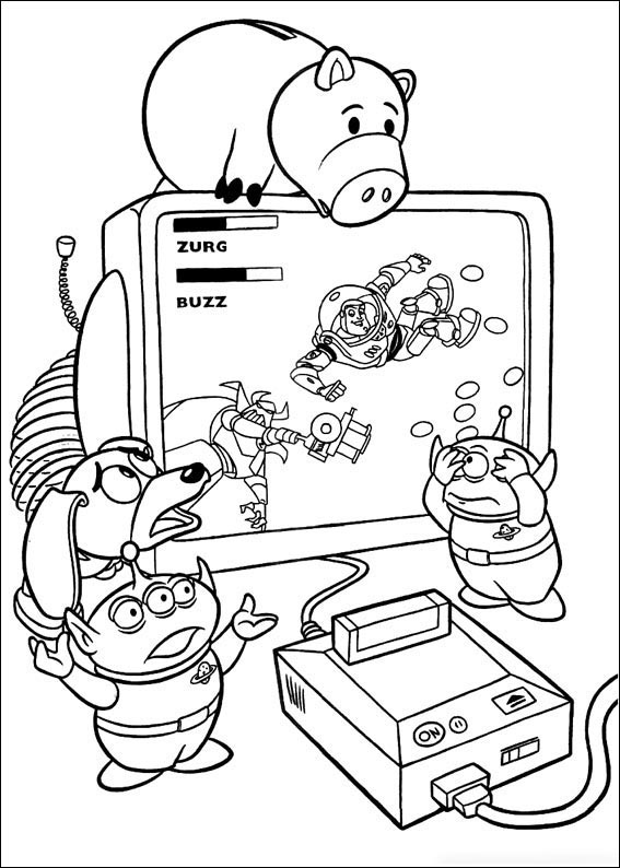 The toys are playing games Coloring Page