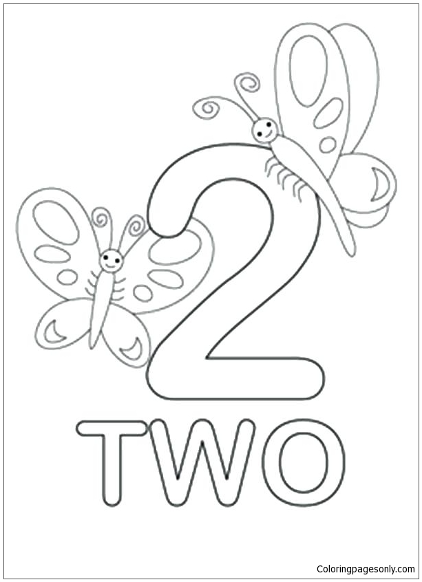 The Two Butterflies Coloring Pages