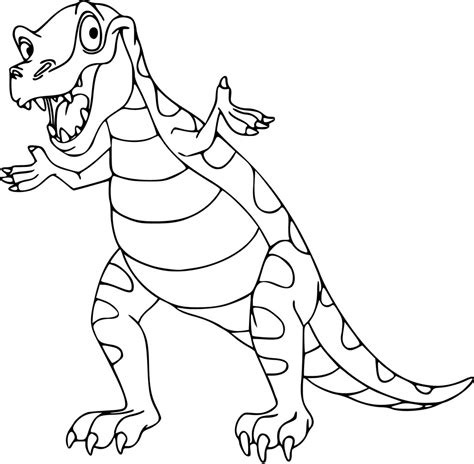 The Tyrannosaurus rex smiling Coloring Page