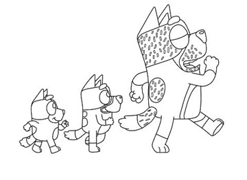 bluey coloring pages uncle stripe