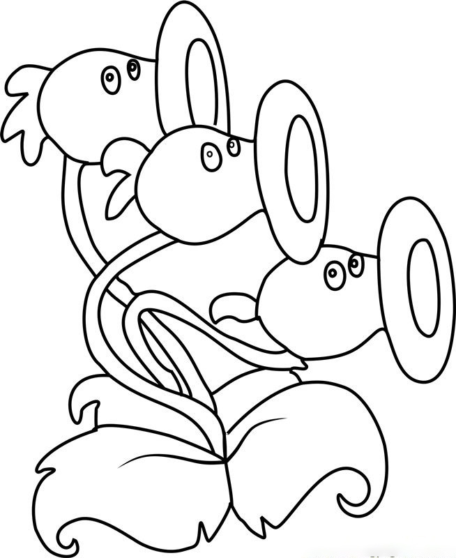 Threepeater Coloring Page