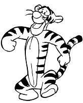 Tigger Funny Coloring Pages