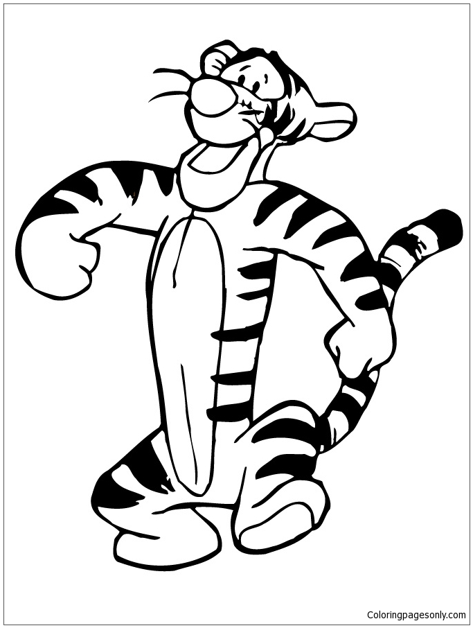Tigger Funny Coloring Pages - Funny Coloring Pages - Coloring Pages For