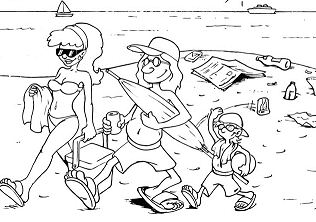 To Leave Rubbish On The Beach Coloring Pages