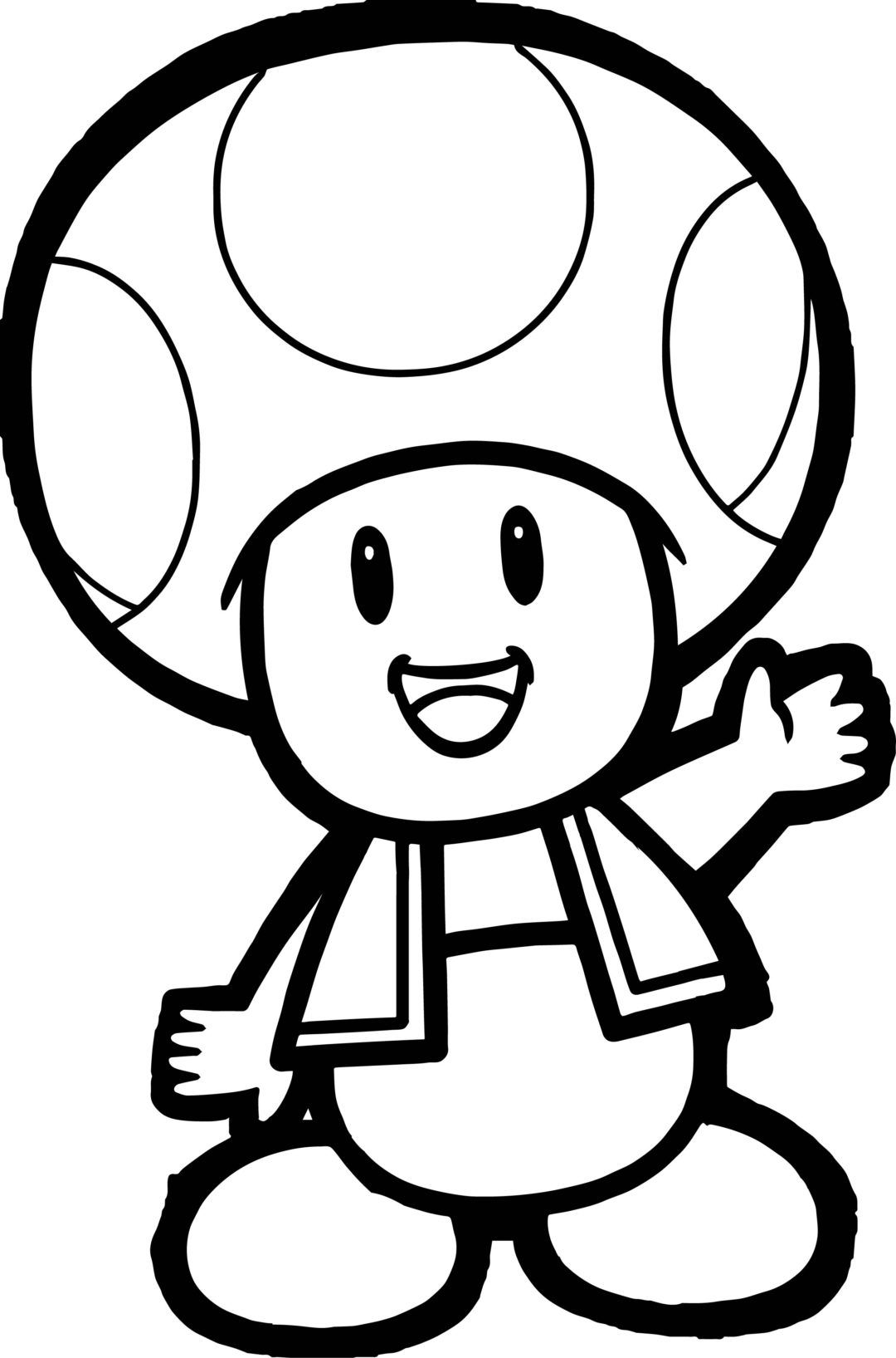 Toad di Super Mario Bros saluta da Toad Mario