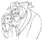 Beauty and the Beast from Beauty and the Beast Coloring Page