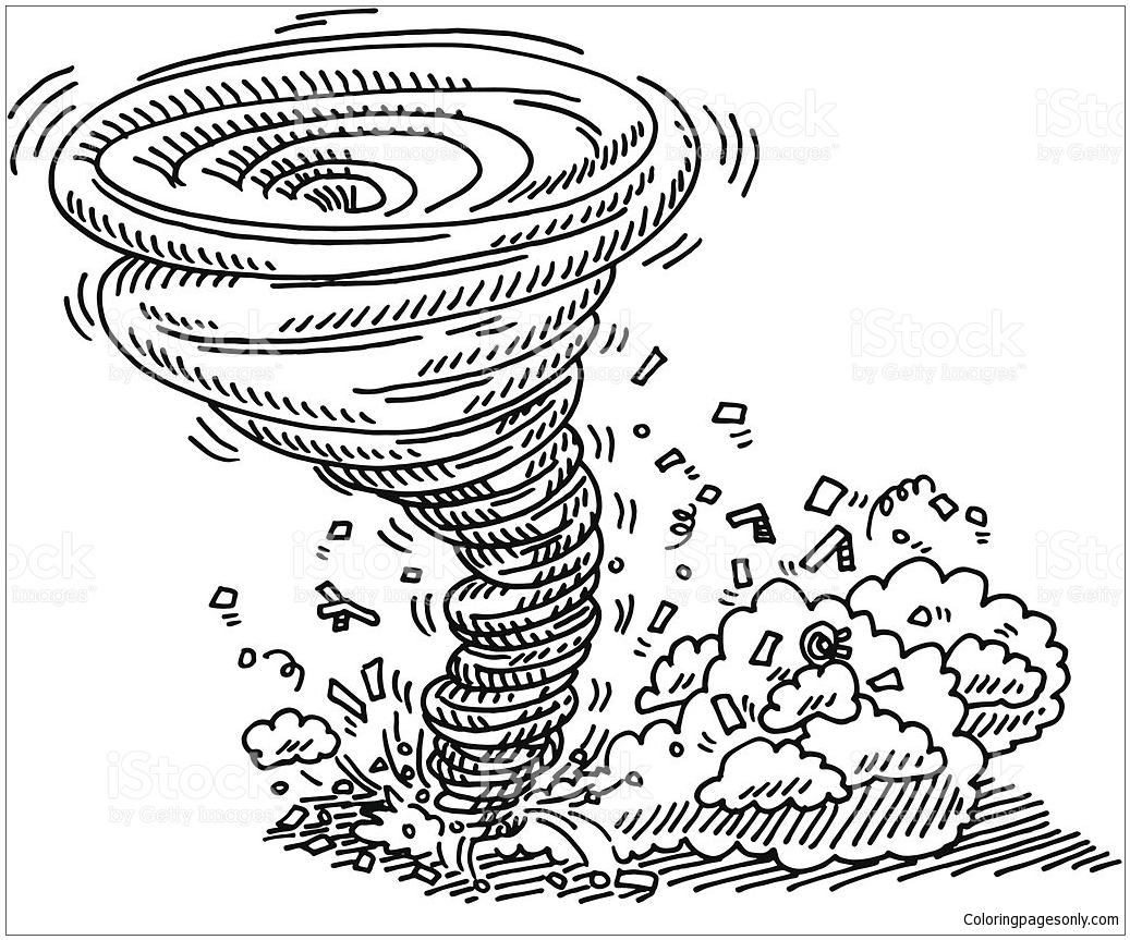 Free Coloring Pages Of A Water Tornado